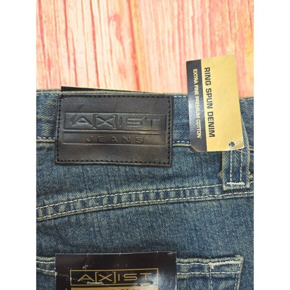 Axist Mens Modern Relaxed Fit Jeans 33x30 Premium Vintage Slightly Tapered Leg - Picture 6 of 10